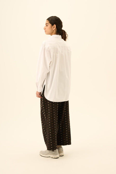 Pia pants flower stripe brown