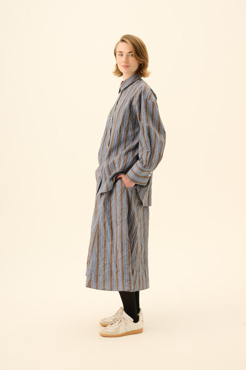Pilar skirt melange stripe brown/blue