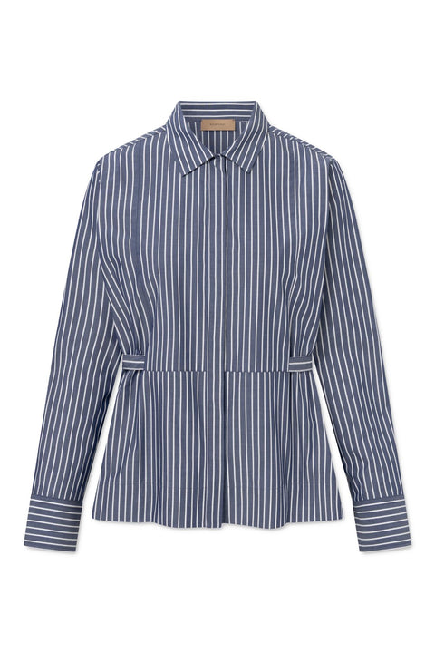 Saloma shirt stripe navy/white