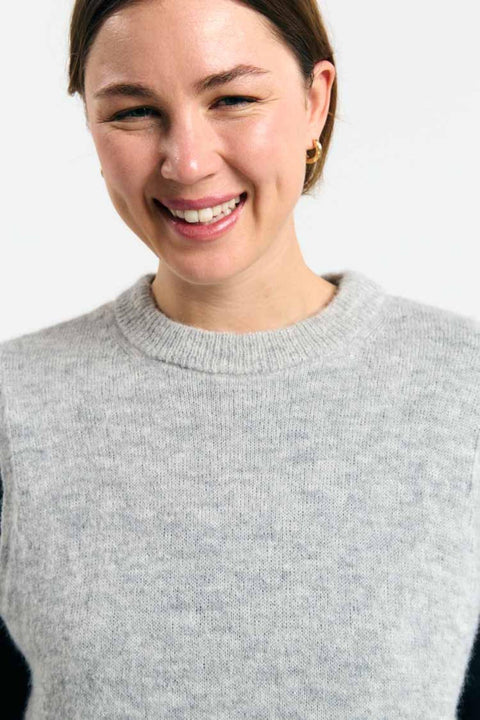 Mora vest grey - mouwloos truitje