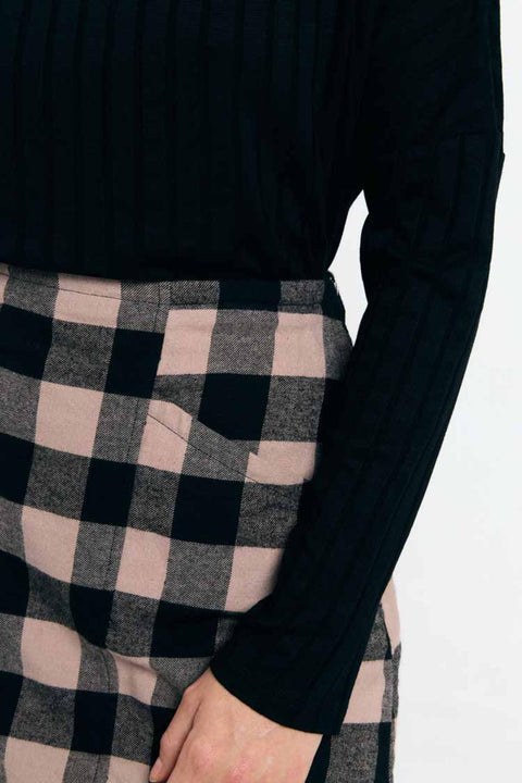 Faro skirt check black