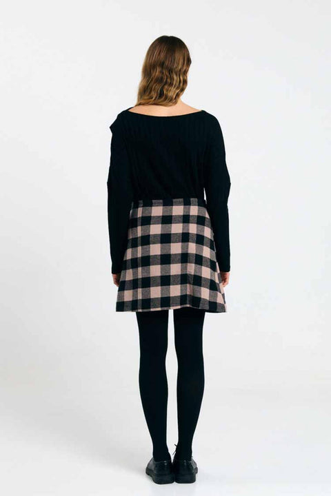 Faro skirt check black