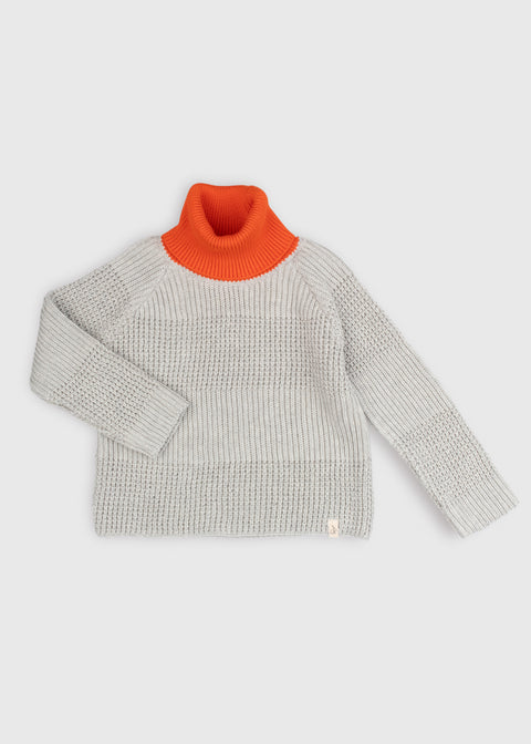 ARI turtleneck sweater - grey melange