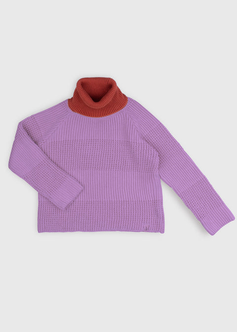 ARI turtleneck sweater - mauve