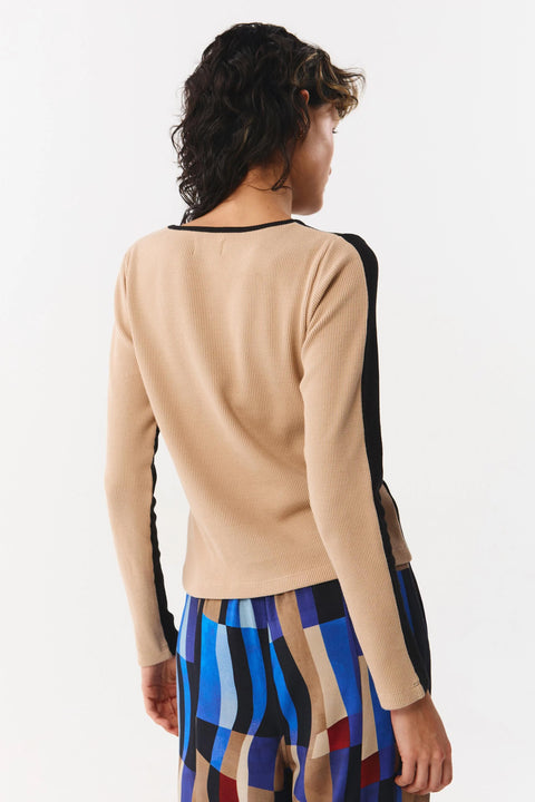 Zachte longsleeve - Bicolor Black