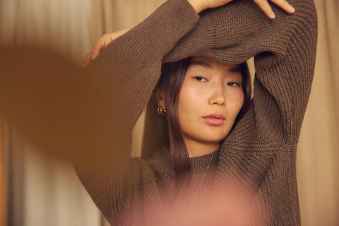 Cotton sweater cocoa