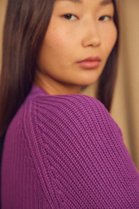 Vegan sweater plum