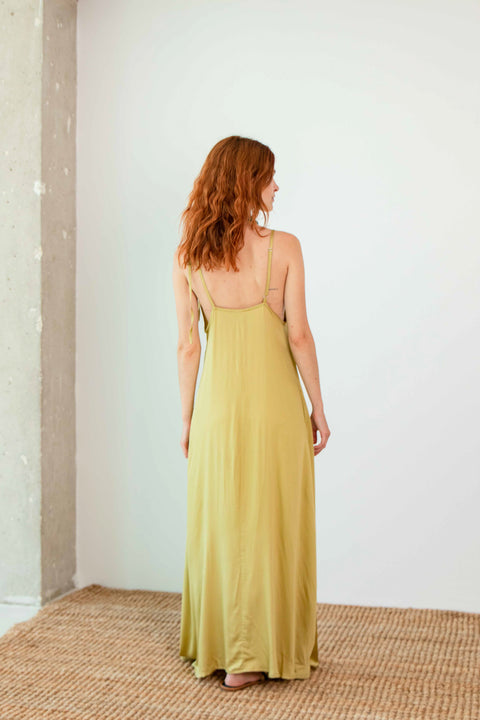 Maxi dress - soft olive