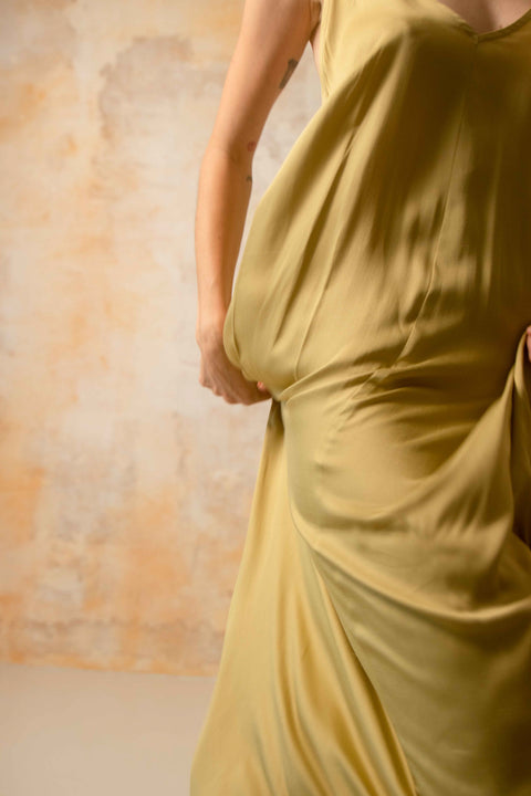 Maxi dress - soft olive