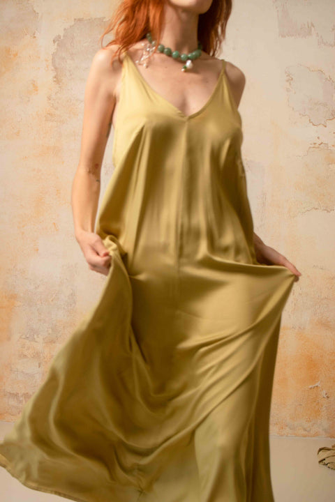 Maxi dress - soft olive
