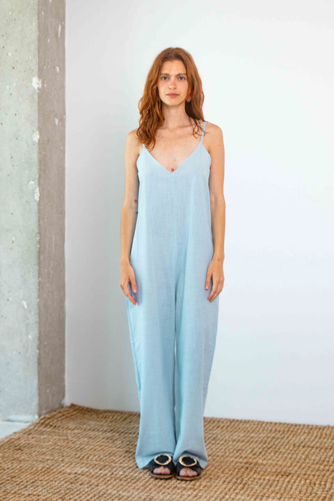 Wide jumpsuit - pale blue