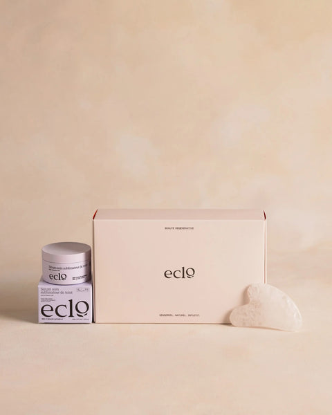 Glow ritual set: serum + gua shua van bergkristal