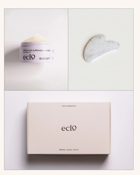 Glow ritual set: serum + gua shua van bergkristal