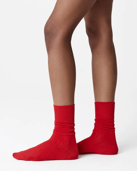 Edna cotton socks rouge