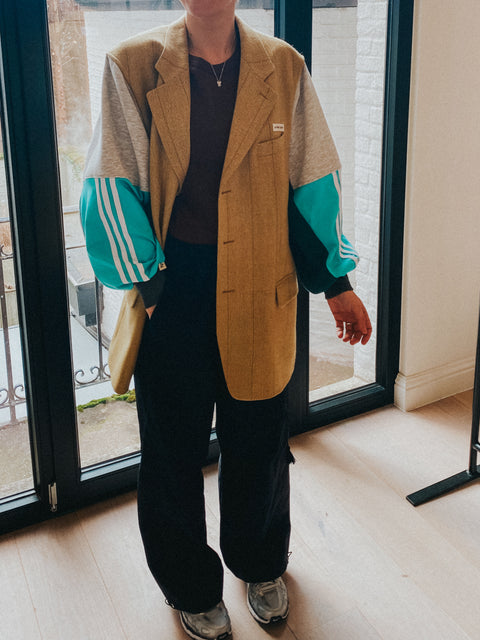 Blazer: pièce unique XII (ochre + turquoise)