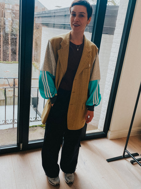 Blazer: pièce unique XII (ochre + turquoise)