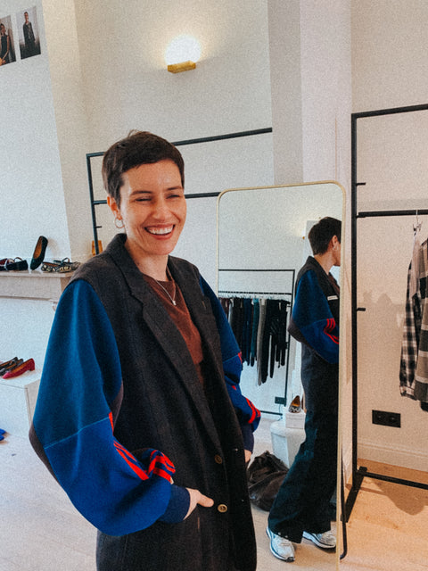 Blazer: pièce unique VII (brown + blue + red)