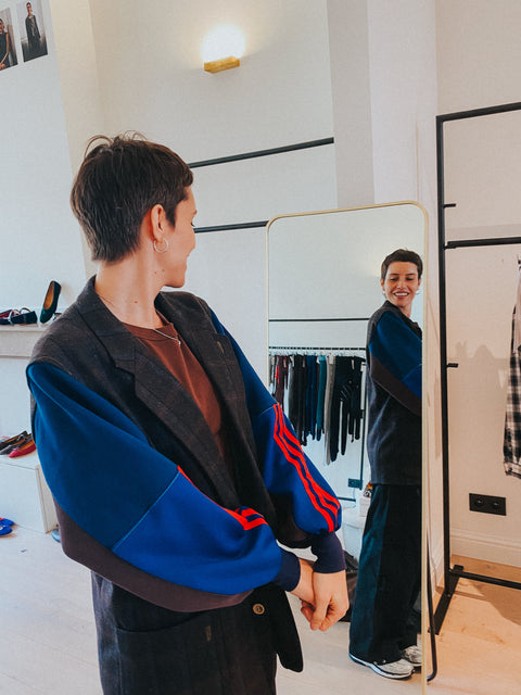 Blazer: pièce unique VII (brown + blue + red)