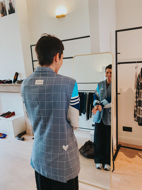 Blazer: pièce unique IX (bright blue + checks)