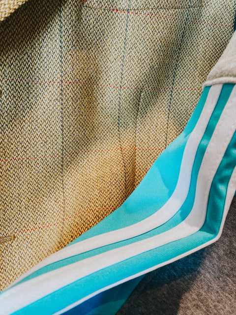 Blazer: pièce unique XII (ochre + turquoise)