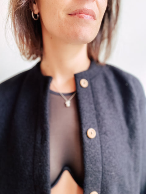 Round cardigan - Black