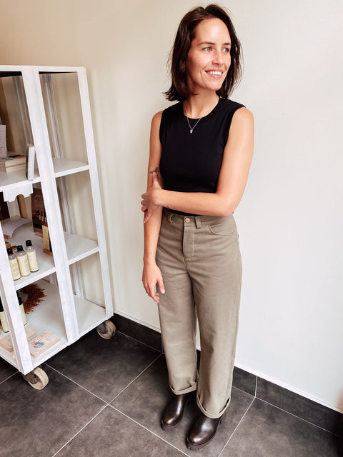 Extreem zachte soft cotton khaki pants (100% katoen)
