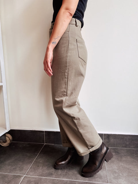 Extreem zachte soft cotton khaki pants (100% katoen)