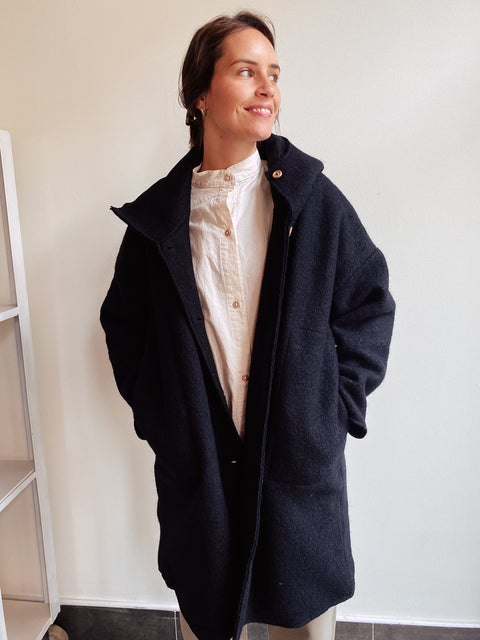 Hood coat - Black