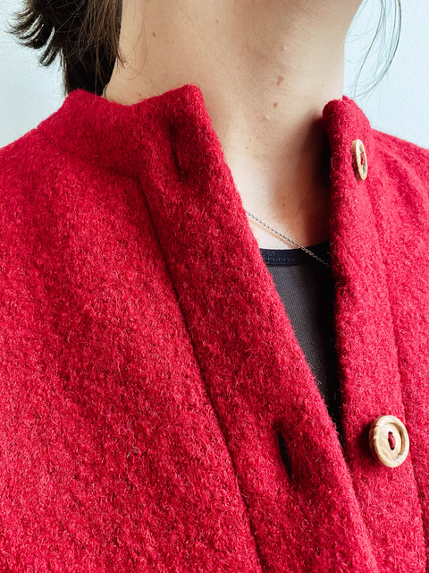Round cardigan - Red