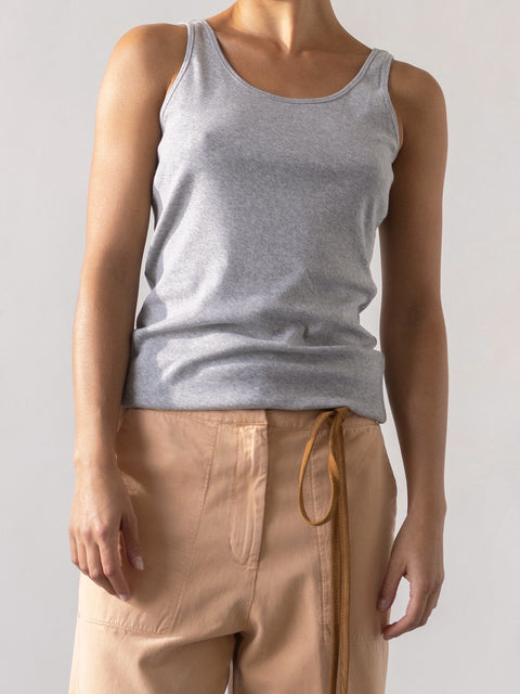Fitted tanktop - grey melange