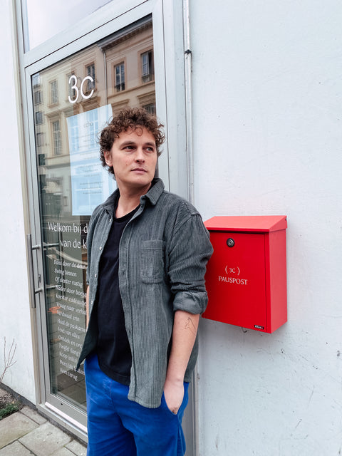 Ribfluwelen hemd - Pirate Black (grijsgroen)