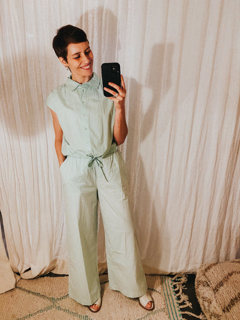 Blouse 'Flora' - celadon