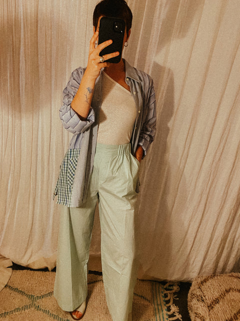 Pants 'Moonflower uni' - celadon