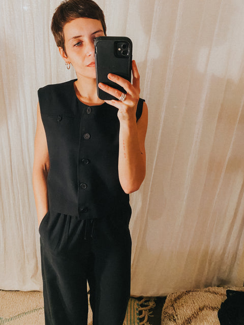 Mouwloos vestje 'Masey' - antraciet