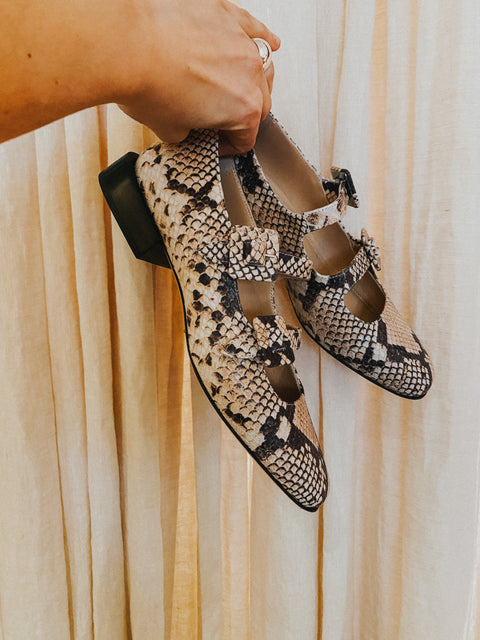 Loafers BABY 'Glamour Col' - patroon van slangenleer