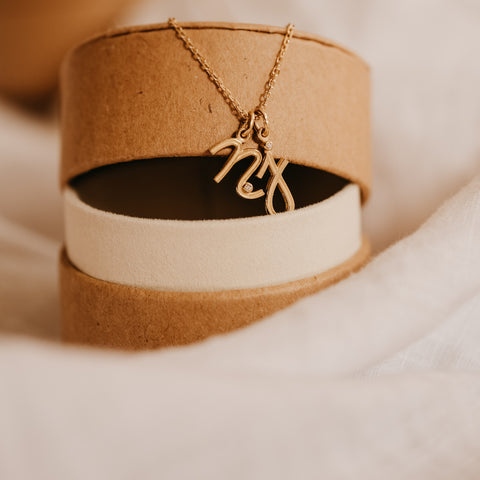 Hangertjes 'alfabet' - massief 18k goud (pre-order)