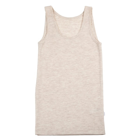 Tanktop uit wol - beige