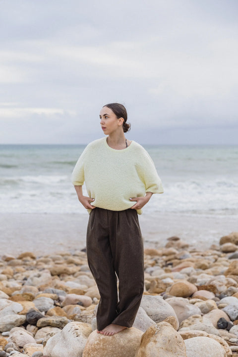 Zomerse knitted T-shirt - Heavenly Yellow