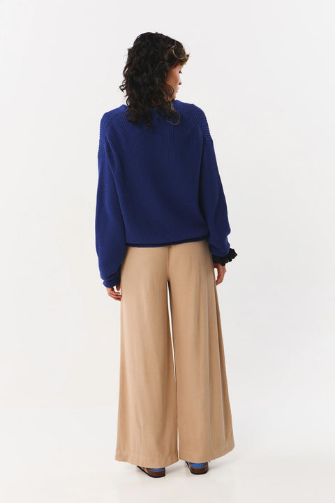 Kobaltblauwe cardigan