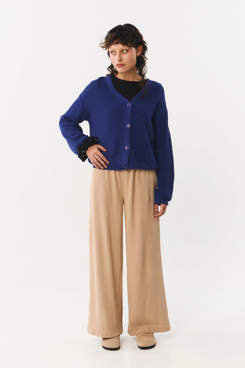 Kobaltblauwe cardigan