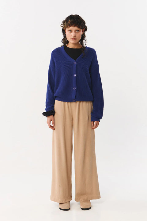 Kobaltblauwe cardigan