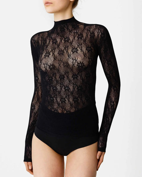 Nova lace top black - feestelijke top