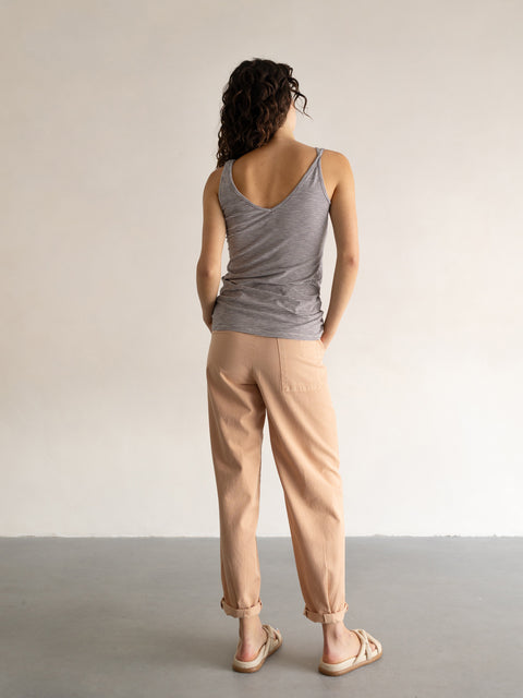 Wide woven pants - rose tan