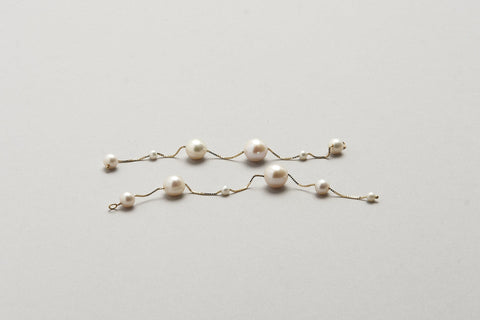 Pearl beaded oorringen (meteen leverbaar)