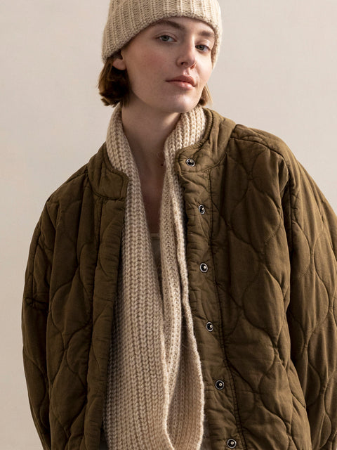Quilted jacket - dark moss