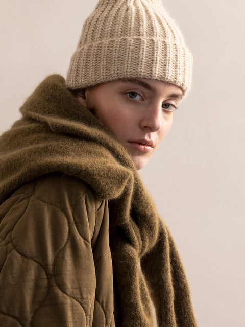 Quilted jacket - dark moss