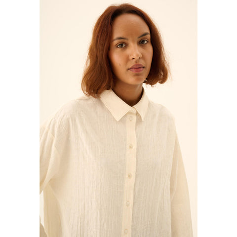 Hemd 'Sumiko' light jacquard - eggshell