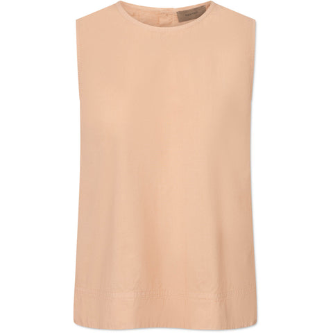 Mouwloze bloes 'Sharren' - beige rose