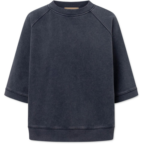 Sweater 'Tilly' jersey cotton - faded ink blue