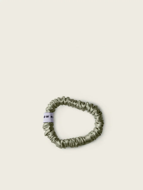 Scrunchie uit zijde - salie